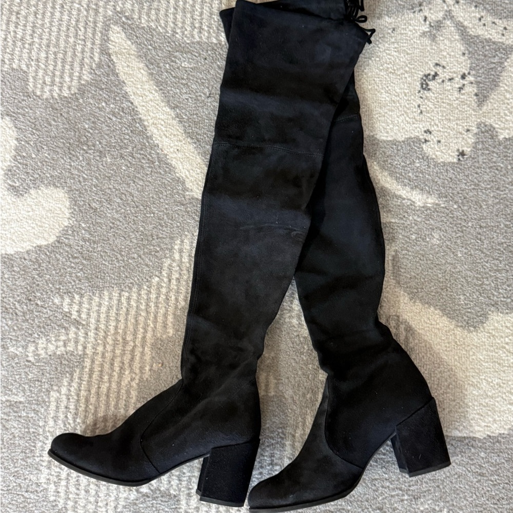 Black Suede over-the-knee boots Stuart Weitzman